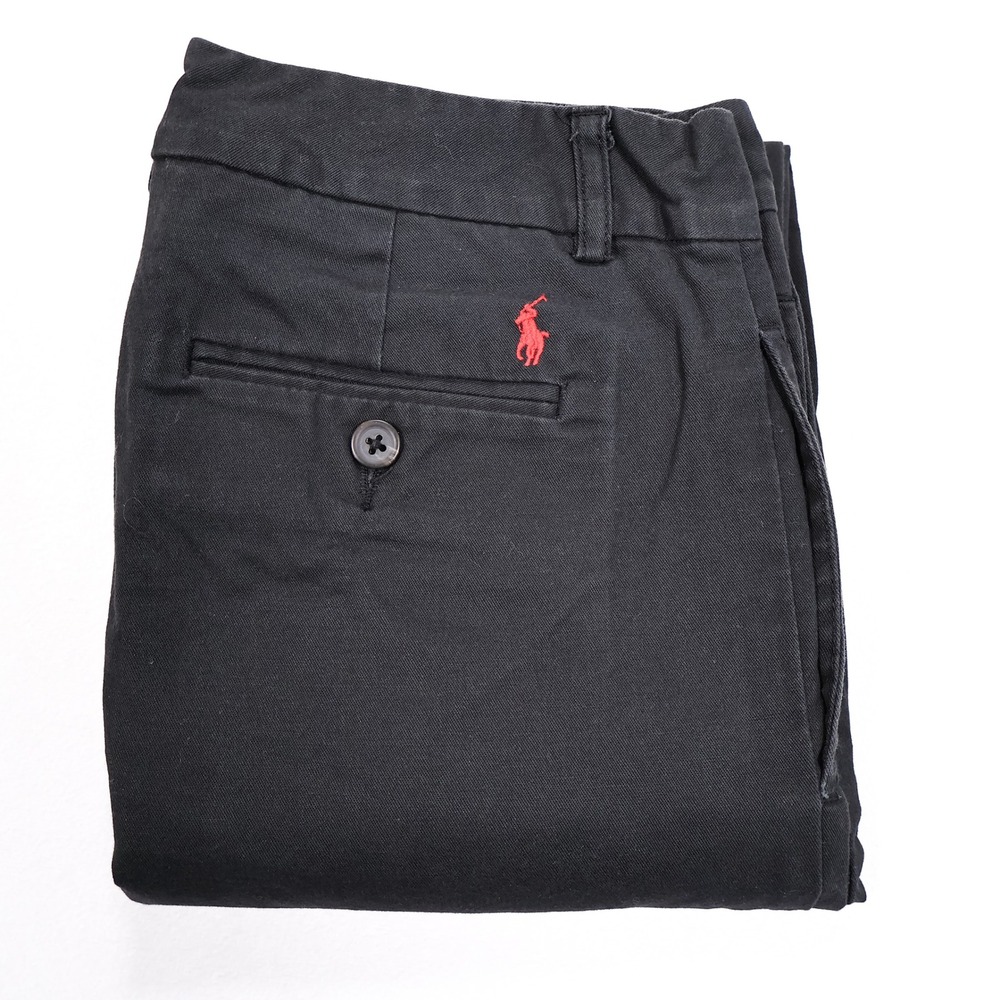 POLO RALPH LAUREN Kid's 14 Black Embroidered Straight Leg Chino Pant Trousers